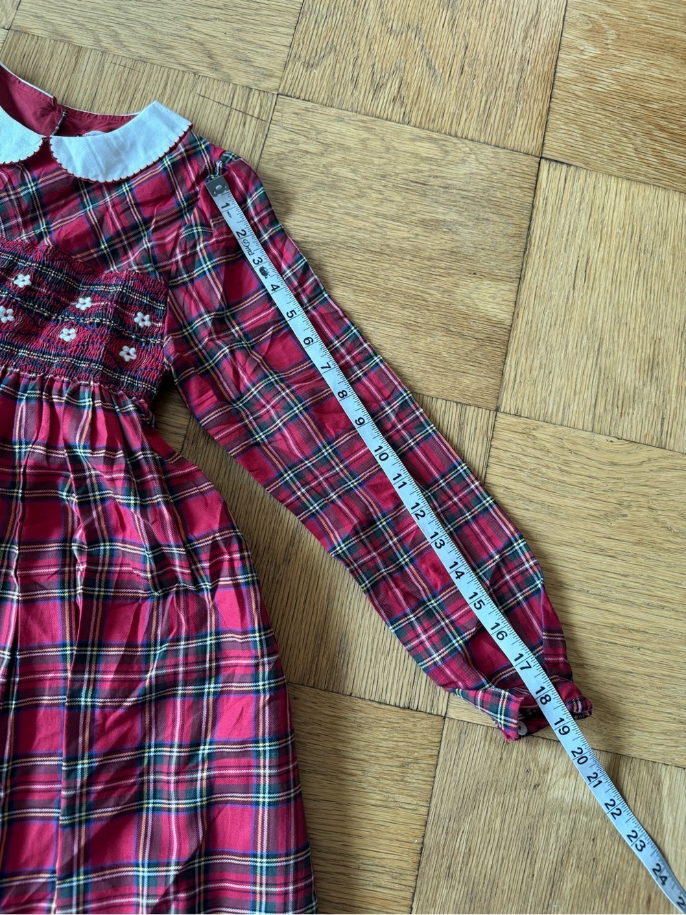 NWT Confiture for Trotters 10/11 Years Girls Dress Plaid Red Smocked Tartan - Picture 9 of 9